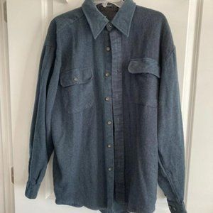 Vintage Men's Shirt Arrow Large‎ Flannel 100% Acrylic Button Front